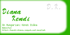 diana kendi business card